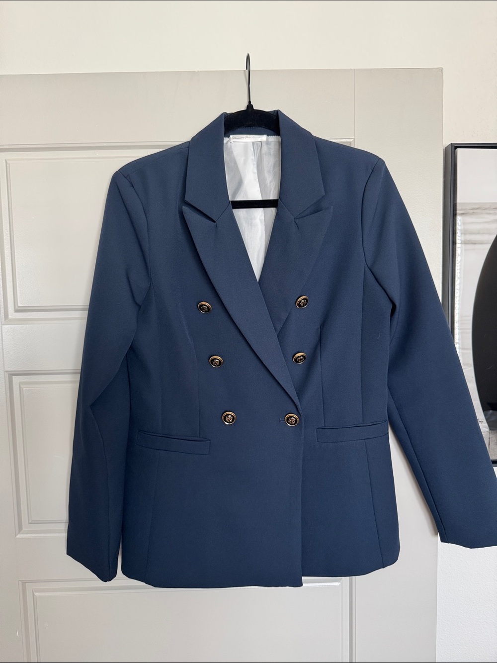 NWOT Double-Breasted Navy Blazer Jacket, S